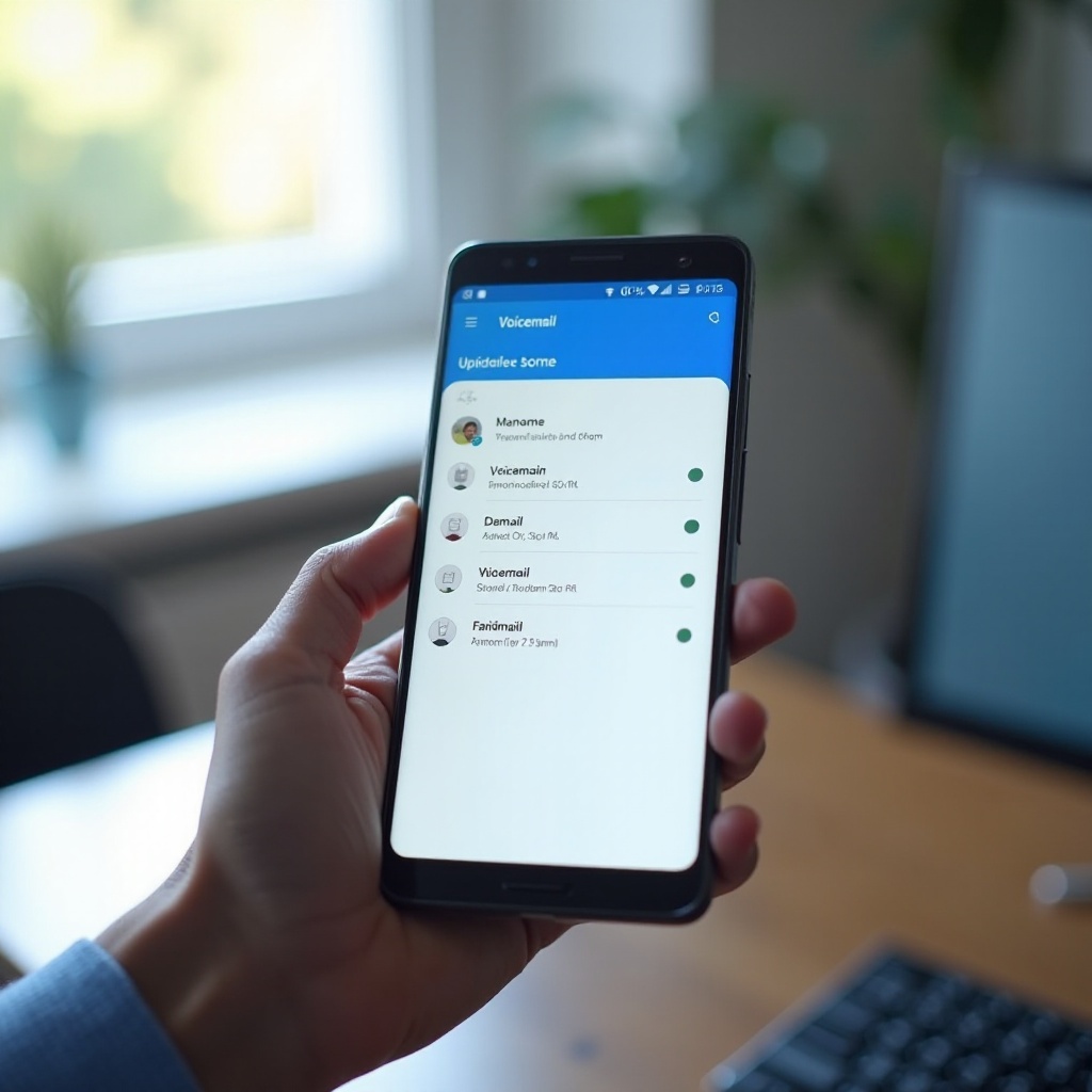 Cómo actualizar un buzón de voz en Samsung.